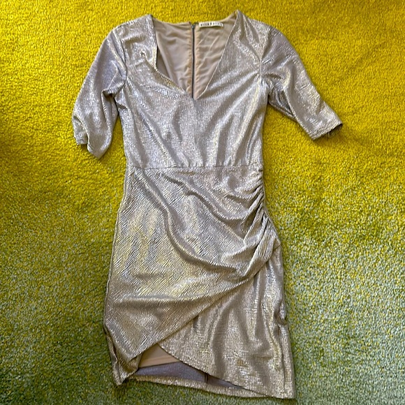 Alice + Olivia Silver Mini Dress - Picture 1 of 1